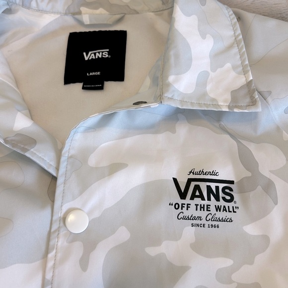 Vans Torrey Coach Jacket White Camo Men’s Size Large - Picture 8 of 16